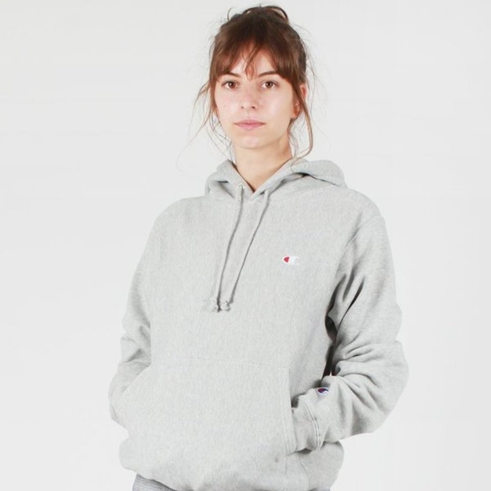 Champion Grey Reverse Weave Fleece Hoodie